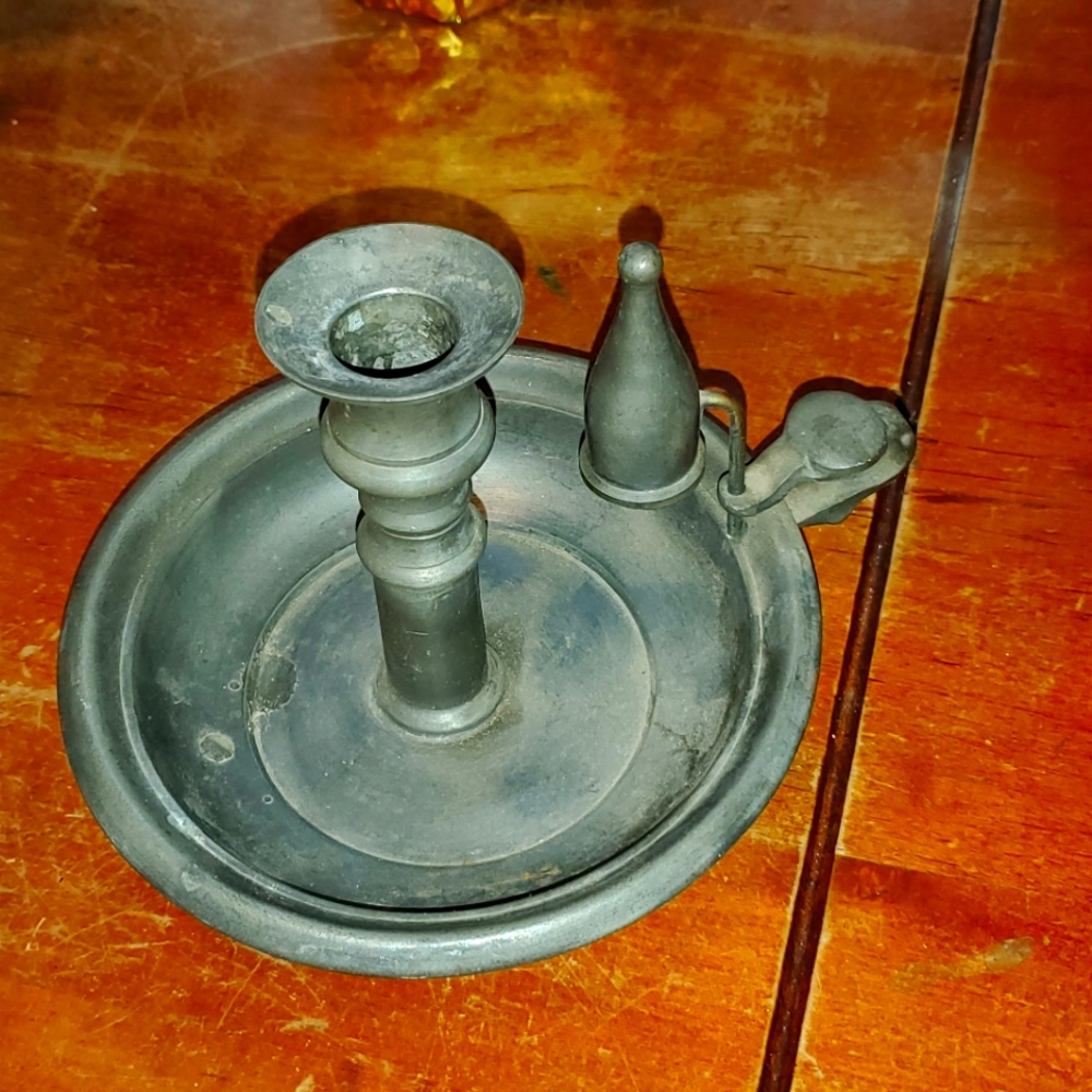 20th Century Pewter Chamberstick